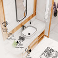 Close-up of silver white ceramic table top wash basin rim and finish, premium sanitaryware look