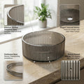 InArt modern table top wash basin in tempered glass, glossy black square bowl shown from side angle