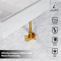 Gold angle cock valve for bathroom geyser connection, solid brass 90 degree stop cock with wall flange