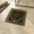InArt brass floor drain jali square with cockroach trap, antique bronze finish, fits 4 inch pipe