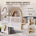 Kitchen faucet box contents showing tap and hot and cold hose pipes