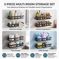 Aluminium bathroom wall shelf with quick water drainage design for wet areas