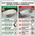 InArt counter top wash basin with tap hole area, oval ceramic basin top view