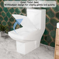 InArt one-piece western closet with soft close hydraulic seat, glossy white ceramic floor mounted toilet