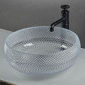 InArt glass design wash basin with light-catching clear finish, premium bathroom sink luxury for modern washroom