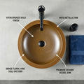 InArt ceramic designer wash basin, square above countertop sink, angled view with glossy multicolour glaze