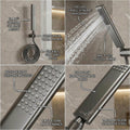 High pressure hand shower for Indian bathroom, rain + massage spray, InArt gun grey stainless steel handheld