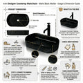 Table top wash basin with cabinet styling idea for dining hall wash basin cabinet, matte black look