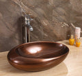 InArt table top wash basin design, copper colour rectangular ceramic basin, main front view