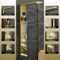 Gold finish shower panel set, modern ceiling shower set for bathroom