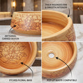 Designer wash basin table top design in ceramic, wooden colour square basin, 3/4 angle for bathroom