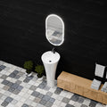 Round pedestal wash basin with stand in white ceramic, smooth glossy finish detail for bathroom sanitaryware