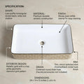 InArt luxury wash basin in glossy gold, rectangular ceramic table top basin, 3/4 angle view