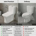 InArt ceramic western toilet one piece with 10 years warranty, premium glossy white commode for modern washroom