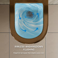 Wall mounted commode with flush tank compatible design, InArt rose gold rimless wall hung toilet for Indian bathrooms