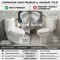 InArt European commode toilet one piece, glossy white oval ceramic, ideal for modern bathroom interior setup