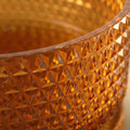 InArt luxury bathroom sinks in amber glass, round table top wash basin styled in modern bathroom