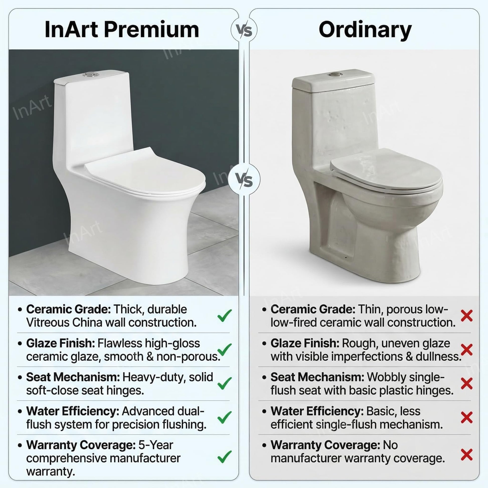 Oval one piece western toilet in glossy white ceramic, floor mounted commode for modern bathroom interior