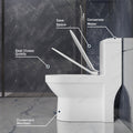 InArt one piece ceramic toilet commode for modern Indian bathroom, premium glossy white sanitaryware look