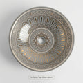 Table top wash basin design for bathroom interior, green Mexican square ceramic basin on countertop