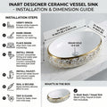 Luxury table top wash basin for bathroom interior, glossy white ceramic above counter oval basin
