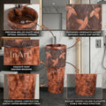 Modern round pedestal wash basin for bathroom, ceramic wash basin single piece, 3/4 angle view