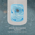 S-trap 9 inch trap distance outlet on one piece western toilet, ceramic commode installation base detail
