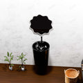 Round pedestal wash basin 38 cm in glossy black, compact modern pedestal sink for small bathrooms