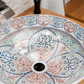 InArt table top basin design, 40.5 x 40.5 cm square blue glazed wash basin with tap hole detail