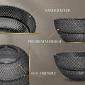 Close-up of glossy black tempered glass wash basin design, smooth rim and square shape detail