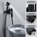 InArt 100% brass 2 way angle valve with double outlet, black matt wall angle cock for modern bathroom