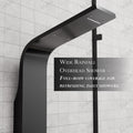 InArt black stainless steel shower panel with rainfall head and body nozzles - view 13 installation display