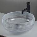 InArt Modular Vanity Crystal Glass Wash Basin | Luxury, Clear | Table Top & Counter Top Basin | 42x42x18 cm - InArt-Studio