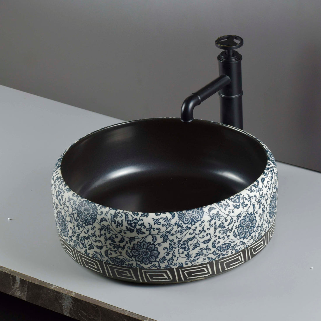 InArt Ceramic Wash Basin | Designer Blue Mexican | 16x16x6 Inch - InArt-Studio