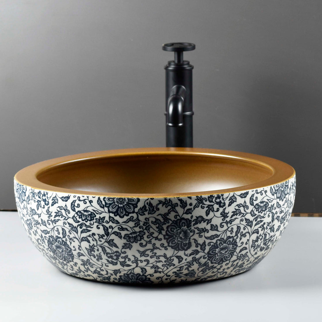 InArt Ceramic Wash Basin | Moroccan Design | Multicolor | 16x16x6 Inches | Tabletop Model - InArt-Studio