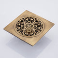 Bathroom floor drain with anti-foul cockroach trap feature, square 6x6 inch