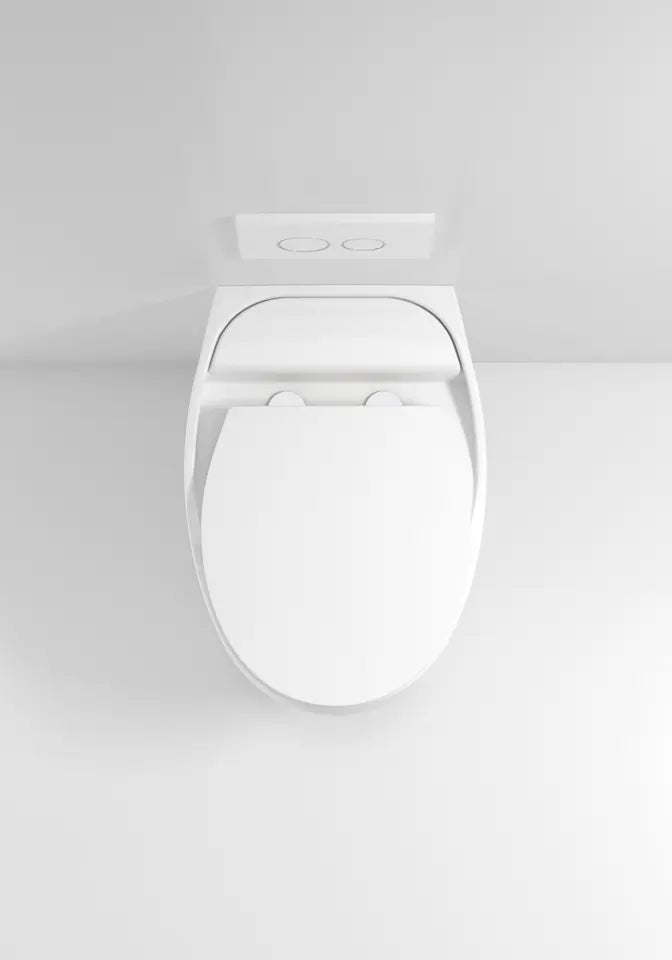InArt Ceramic Wall Hung or Wall Mounted Designer (Clean Rim) Rimless Water Closet Toilet with Soft Close Seat Cover White Color - InArt-Studio