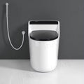 InArt Ceramic Rimless One-Piece Western Toilet/Water Closet/Commode with Soft Close Toilet Seat - S Trap Outlet (Black, Glossy Finish) - InArt-Studio