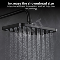 Inart LED Rainfall Modular Shower Panel - Luxury Black Stainless Steel Shower Set with Easy Wall Mount and Single Lever Control - InArt-Studio