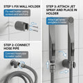 Handheld bidet spray for toilet hygiene with trigger control design
