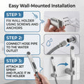 Complete jet spray for washroom set showing gun, hose and wall hook