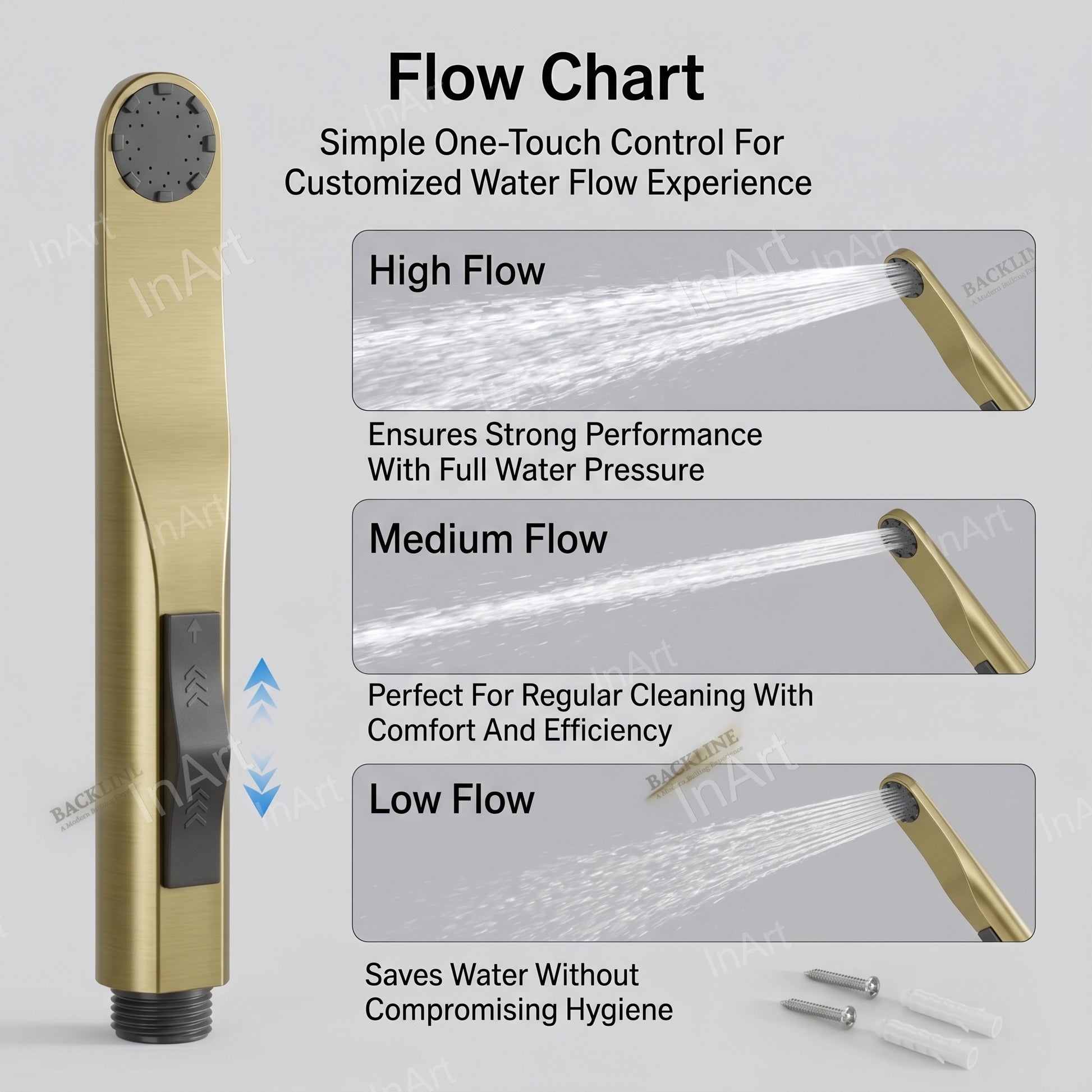 Wall mounted bathroom jet spray holder with handheld bidet sprayer