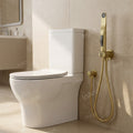 Bathroom toilet spray gun set showing hose connection and holder