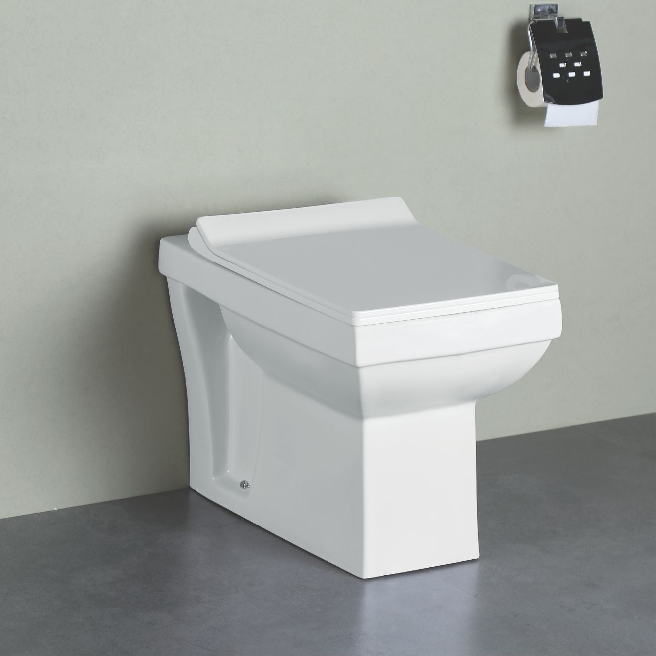 InArt EWC P Trap Ceramic Floor Mounted European Western Water Closet Toilet Commode White - InArt-Studio