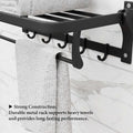 InArt grey 24-inch foldable wall-mounted towel rack with shelf in retail packaging with branding