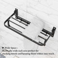 InArt grey 24-inch foldable wall-mounted towel rack - assembly components and connection hardware details