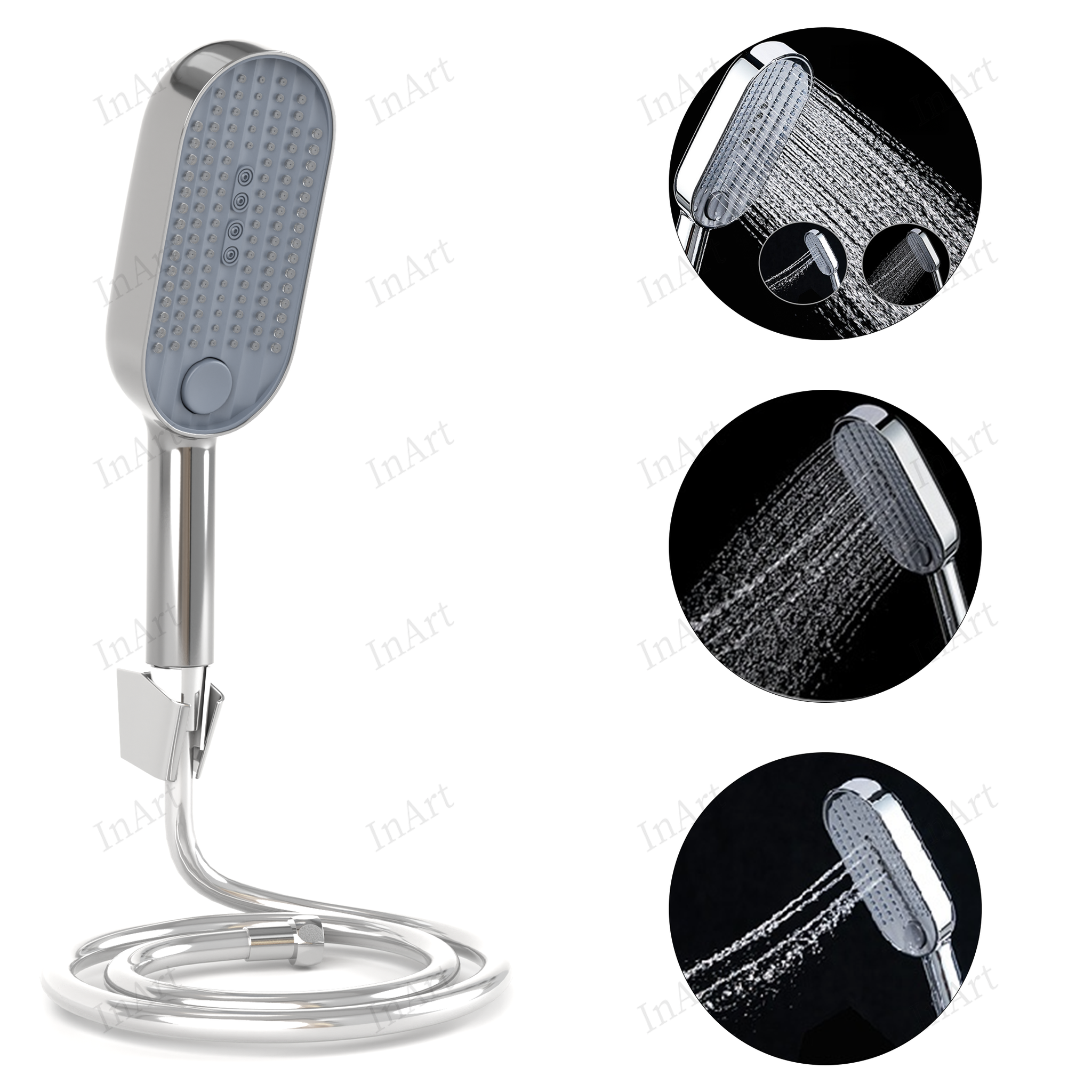 hand shower for bathroom, handheld shower head with hose, 3 5 function shower, multi mode spray, wall mount bath sprayer, high pressure water saving shower, plastic mist shower head, health faucet, body wash sprayer, jet shower pipe, hand shower for geyser, shawar, jharna