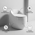Siphonic flushing western commode bowl interior for hygienic deep flush