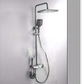 InArt Gun Grey Stainless Steel Shower Panel Set with Single Lever Mixer - Includes Rainfall & Waterfall Overhead, Handheld Shower, Health Faucet & Accessories - InArt-Studio