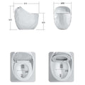 InArt Platinium Ceramic One Piece Western Toilet/Water Closet/Commode With Soft Close Toilet Seat - S Trap Outlet (White) - InArt-Studio